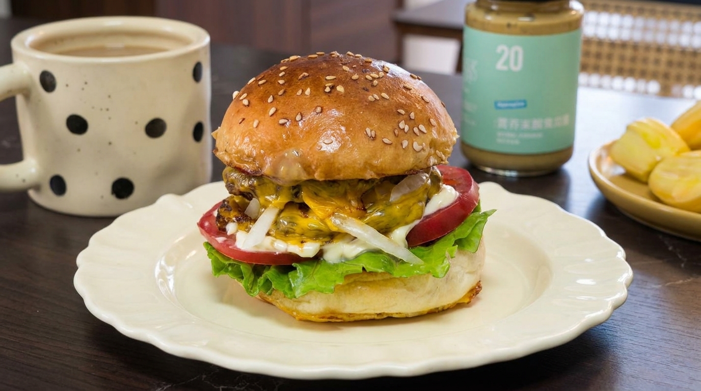 Burger Double Cheese Maison : Pains Moelleux et Viande Juteuse