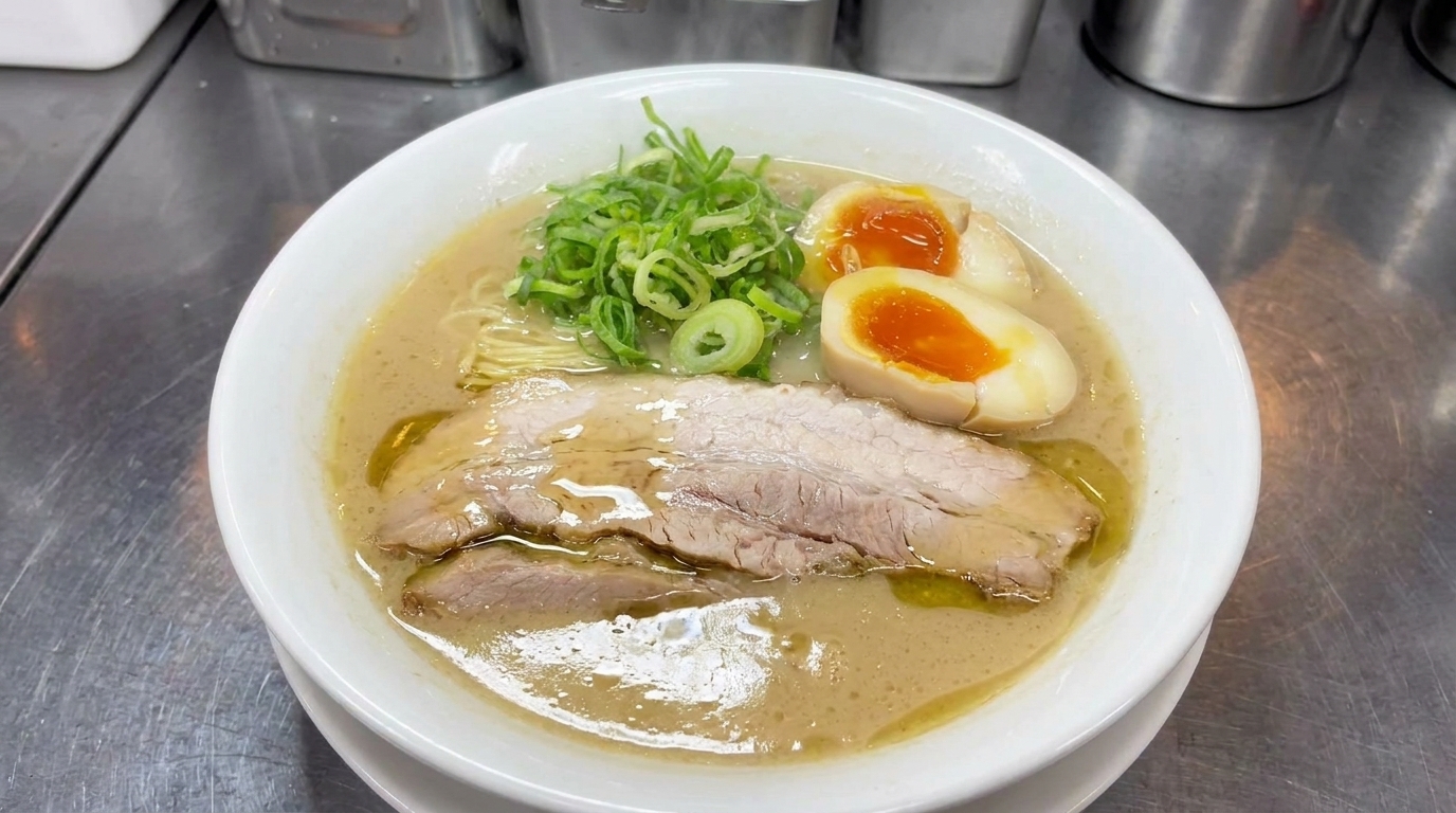 Ramen Tonkotsu Japonais Authentique (Bouillon d'Os de Porc)