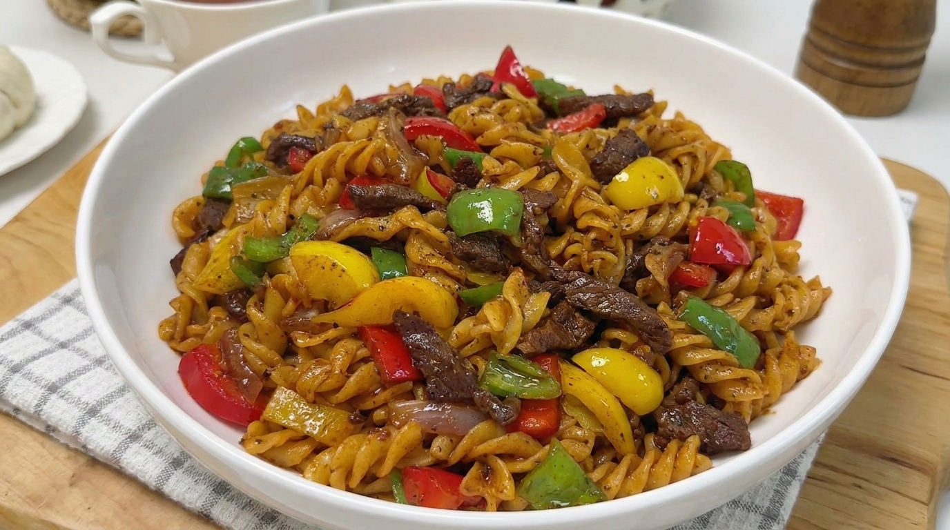 Pâtes au Bœuf au Poivre Noir