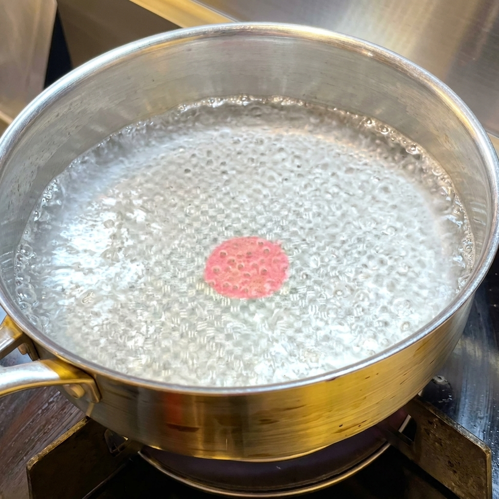 Une casserole deau bouillante prête pour la cuisson des pâtes.