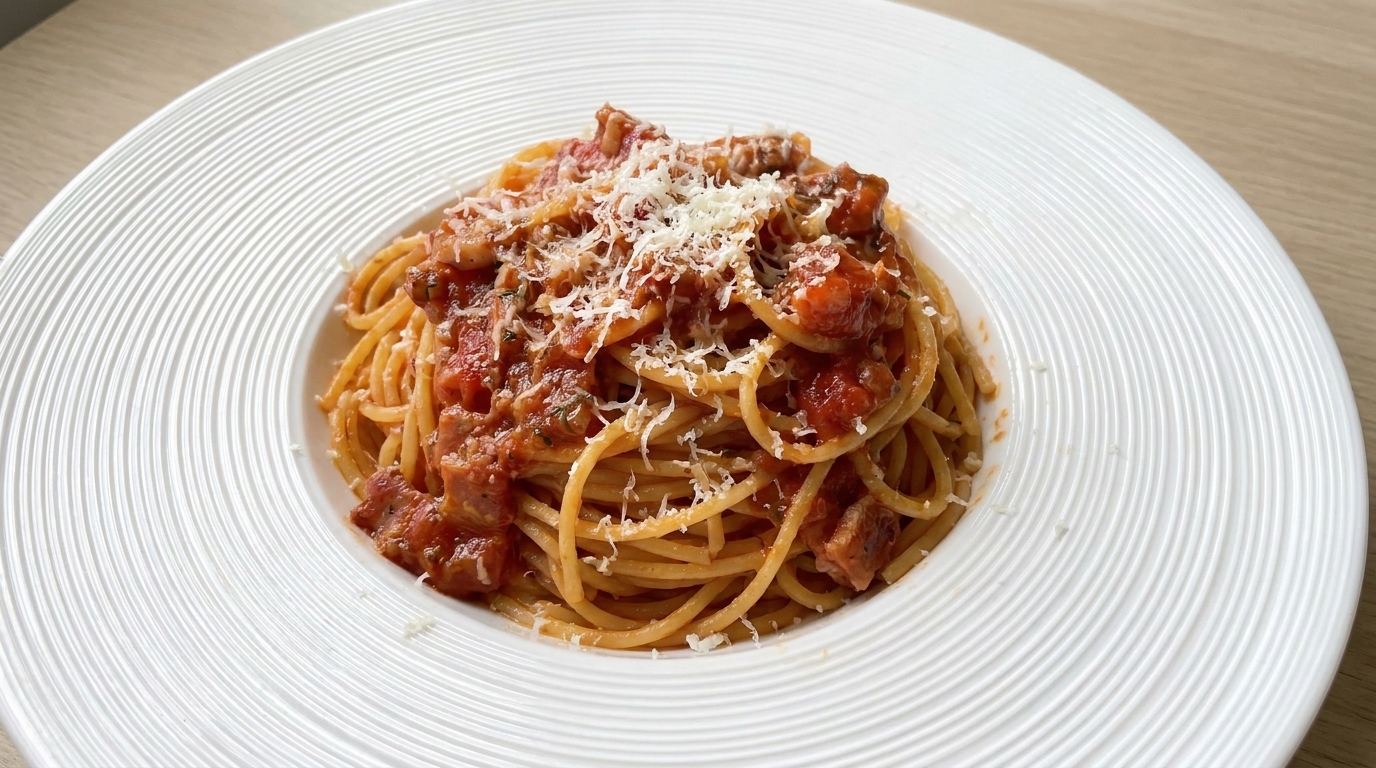 Pâtes Classiques Tomate et Lardons