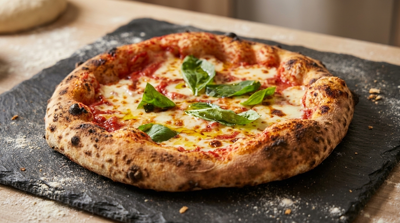 Pizza Margherita Classique : Pâte à 75% d'Hydratation