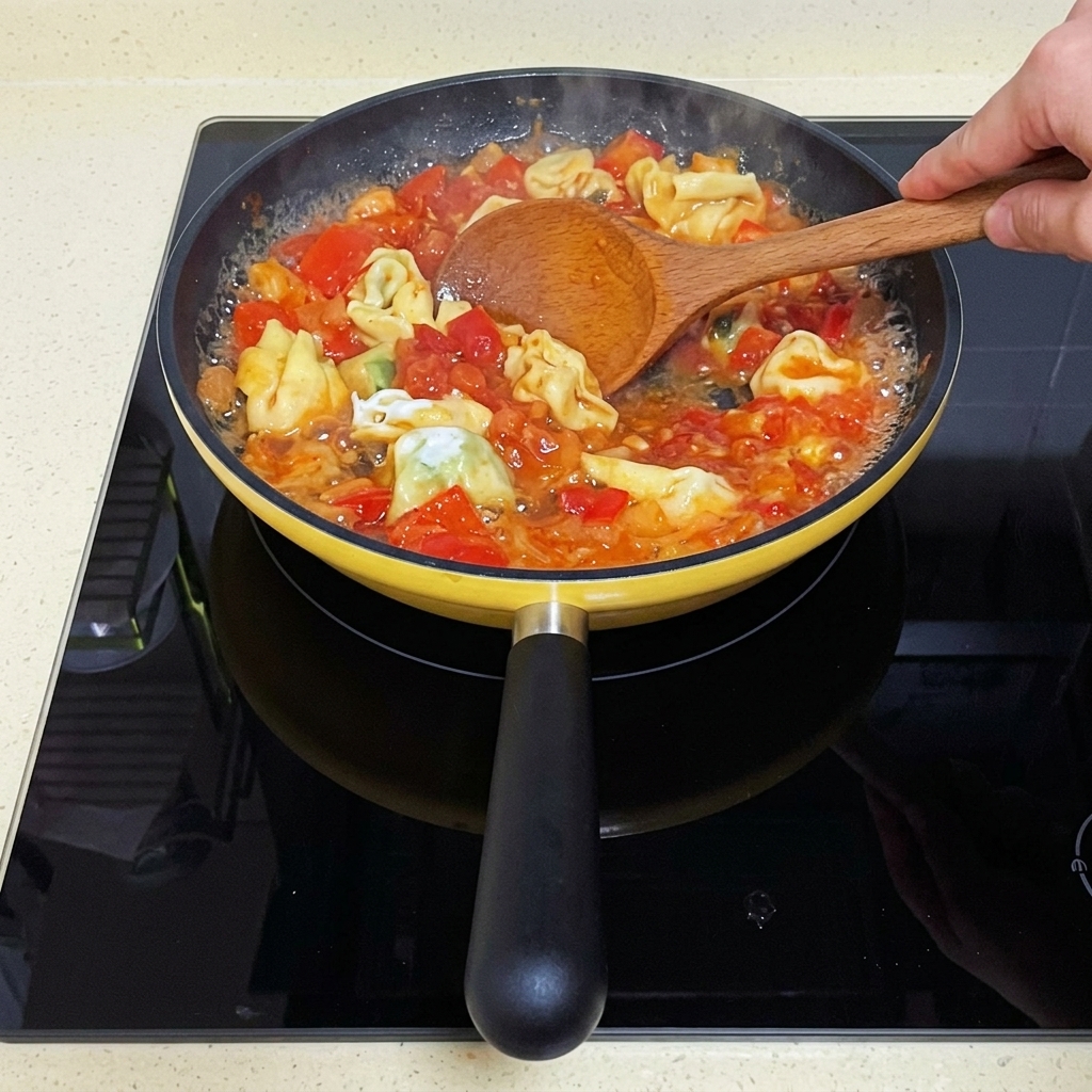 Nouilles fines incorporées au bouillon avec les wontons.