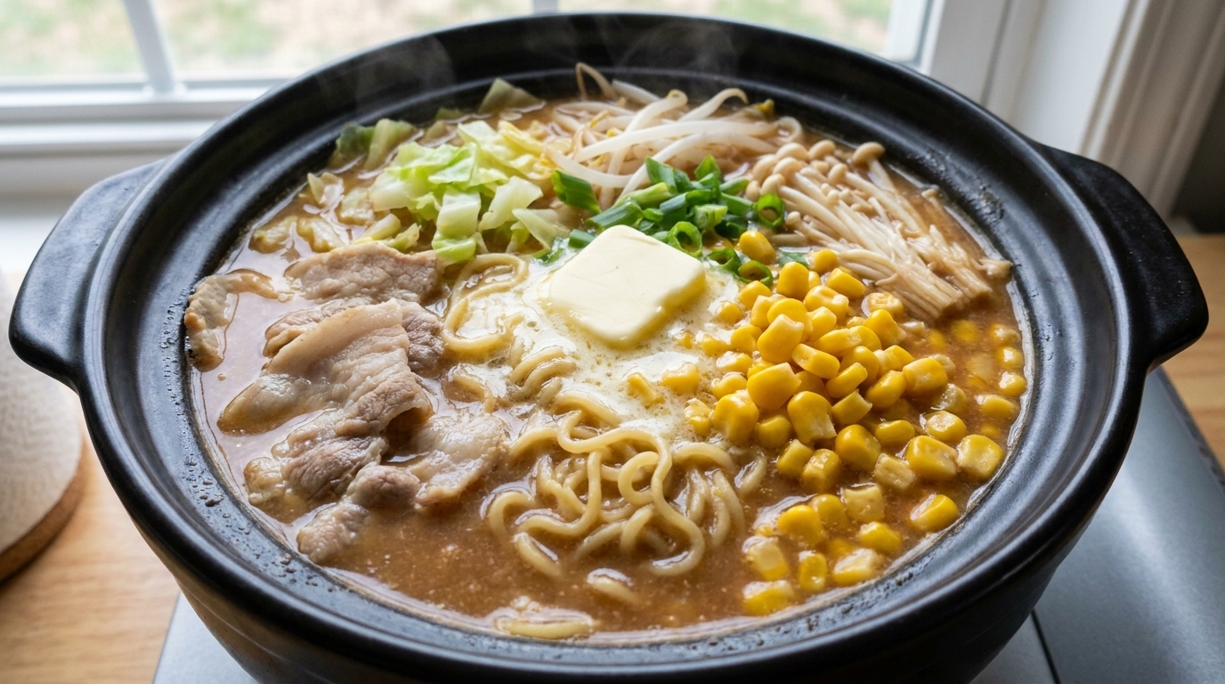 Fondue Japonaise Ramen au Miso, Beurre et Maïs