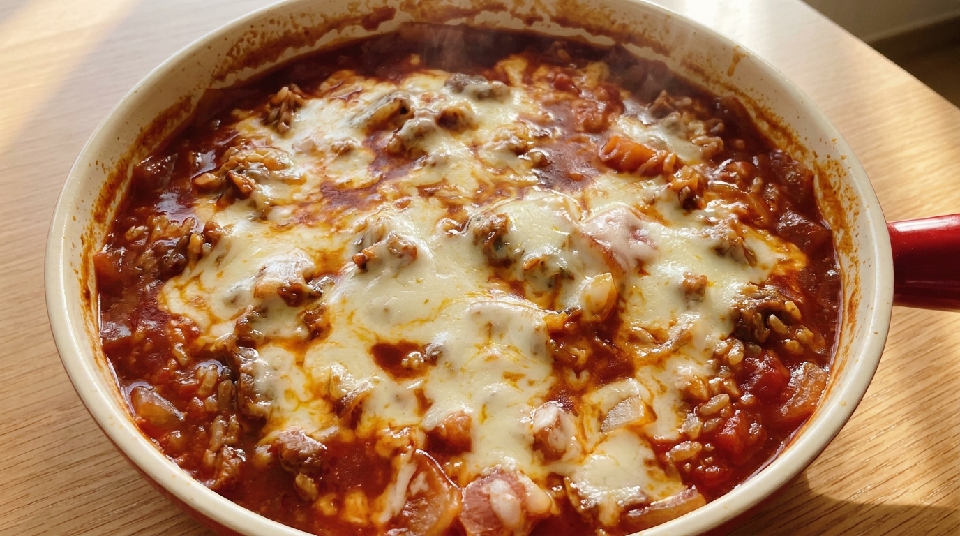 Ragoût de Bœuf et Riz Fondant au Fromage