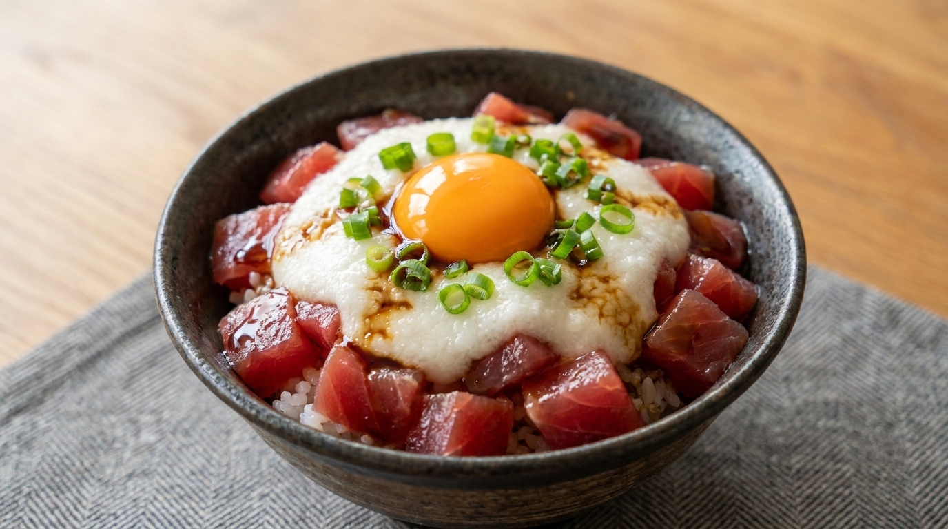 Bol de Riz Japonais au Thon et à l'Igname (Maguro Yamakake Don)