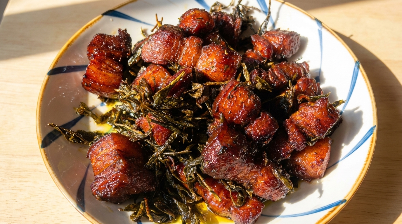 Poitrine de porc braisée au thé vert (Cha Xiang Rou)