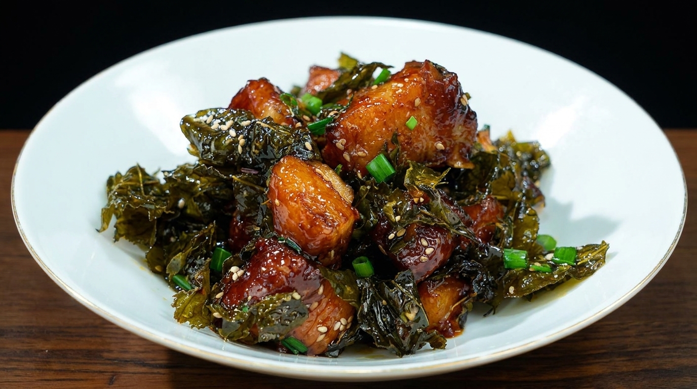 Poitrine de porc braisée au thé Tieguanyin