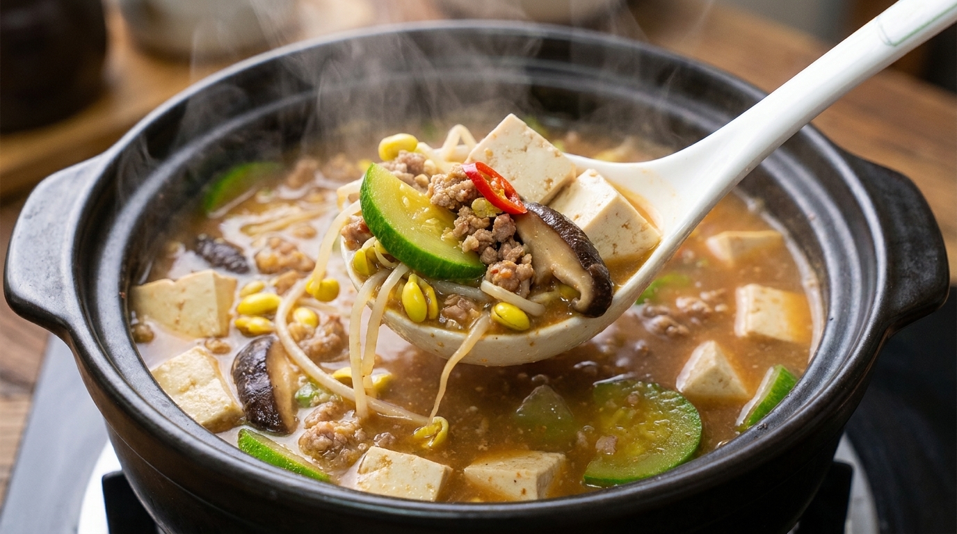 Ragoût Coréen Authentique à la Pâte de Soja (Doenjang Jjigae)