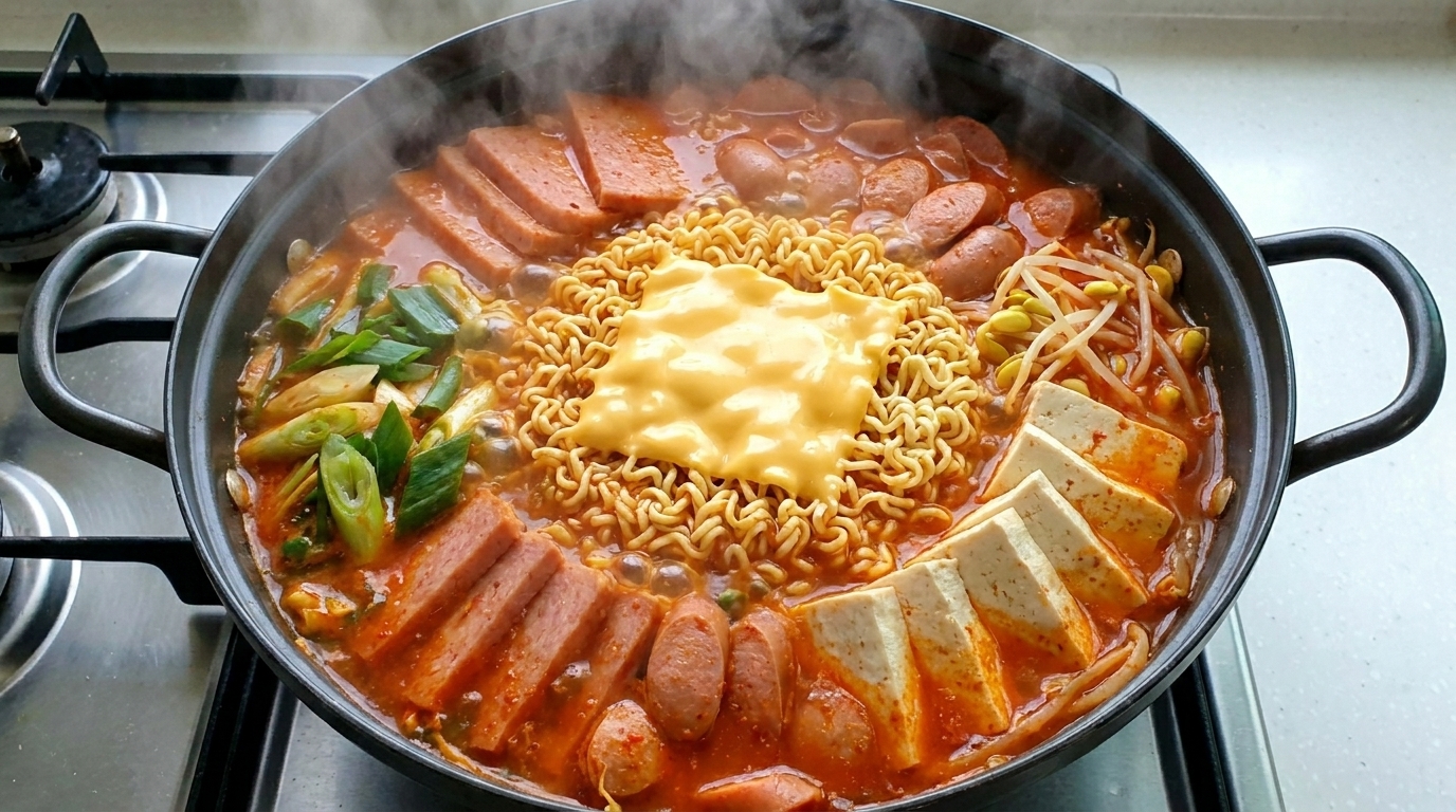 Ragoût militaire coréen classique (Budae Jjigae)