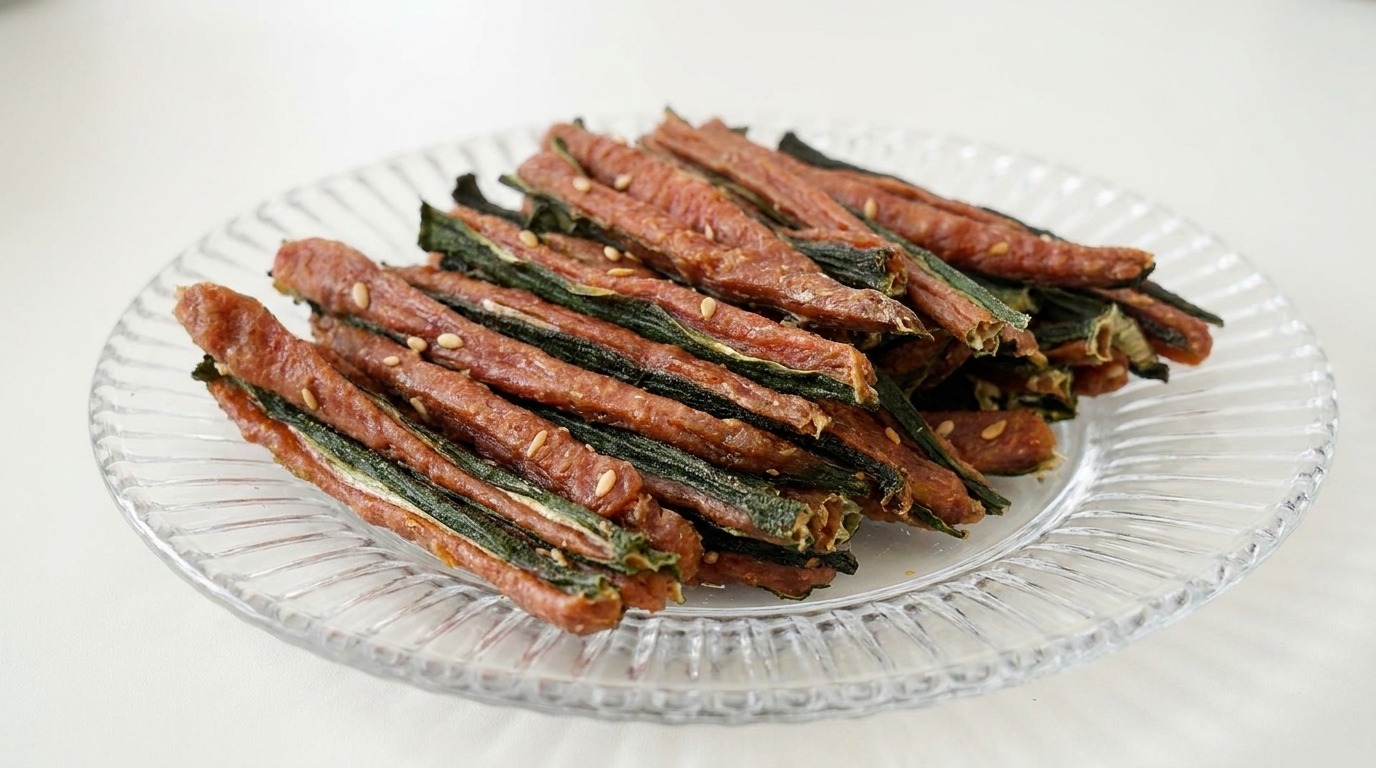 Friandises déshydratées pour animaux à l'okra et au poulet