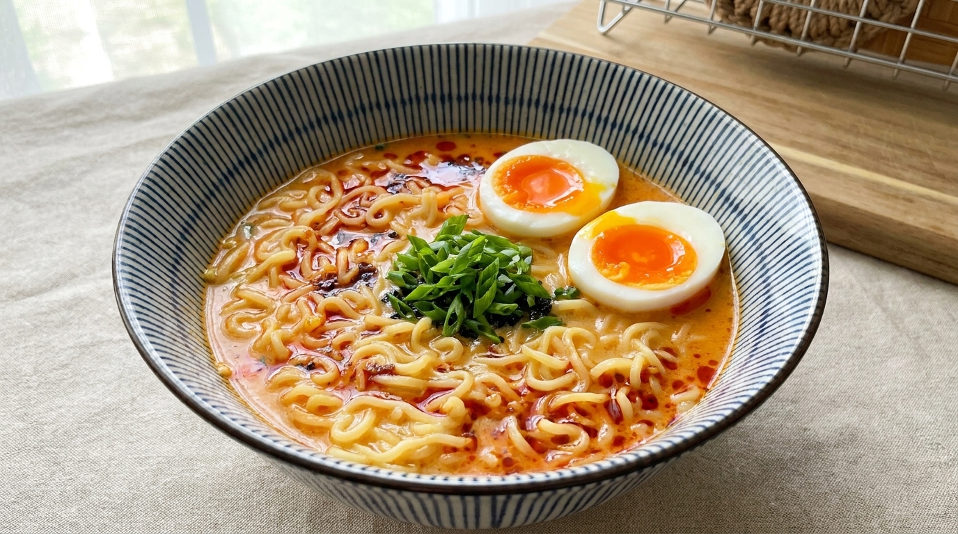 Ramen Façon Tonkotsu Crémeux et ses Œufs Mollets