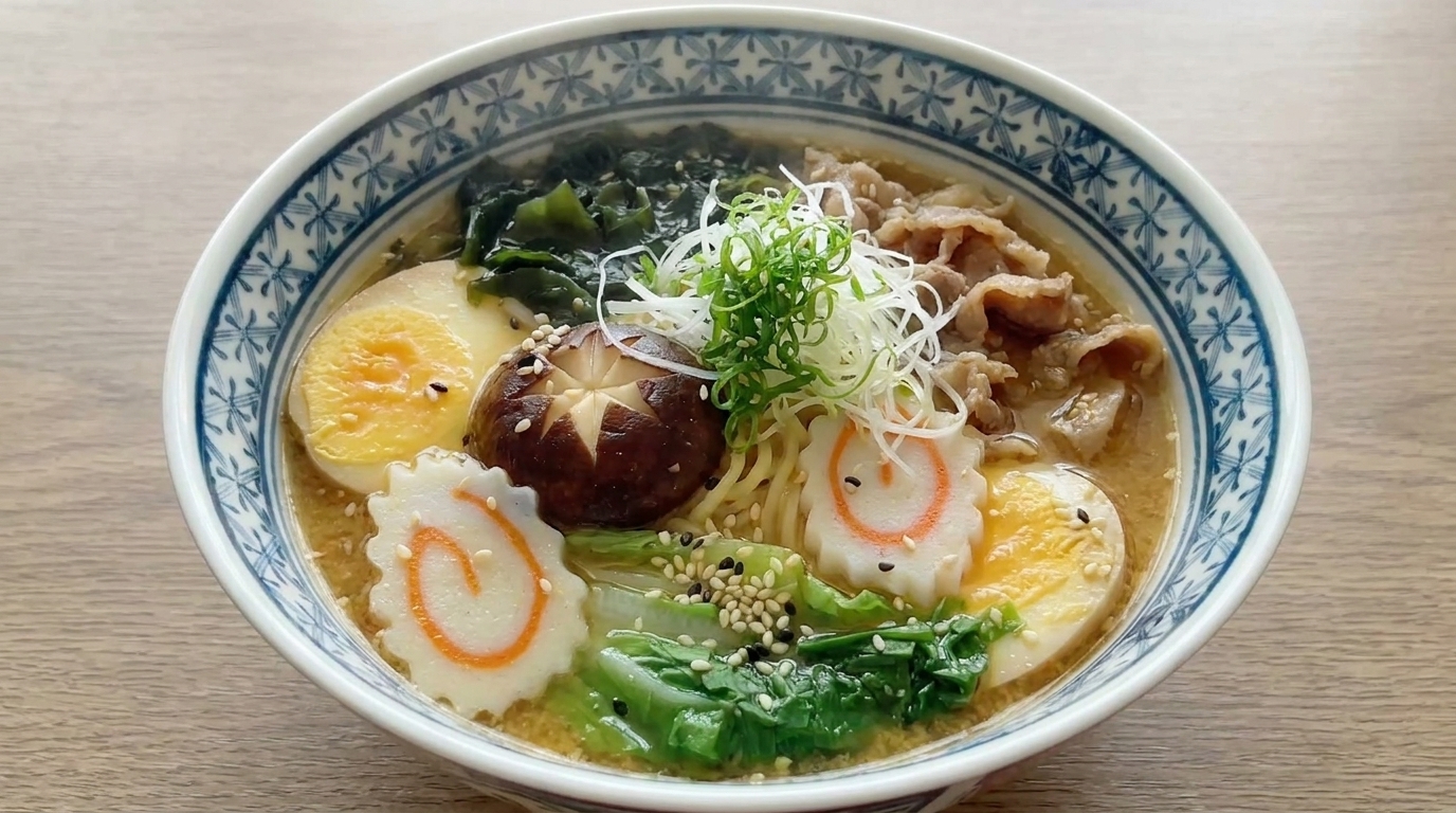 Ramen au Miso Japonais Authentique et son Bouillon Savoureux