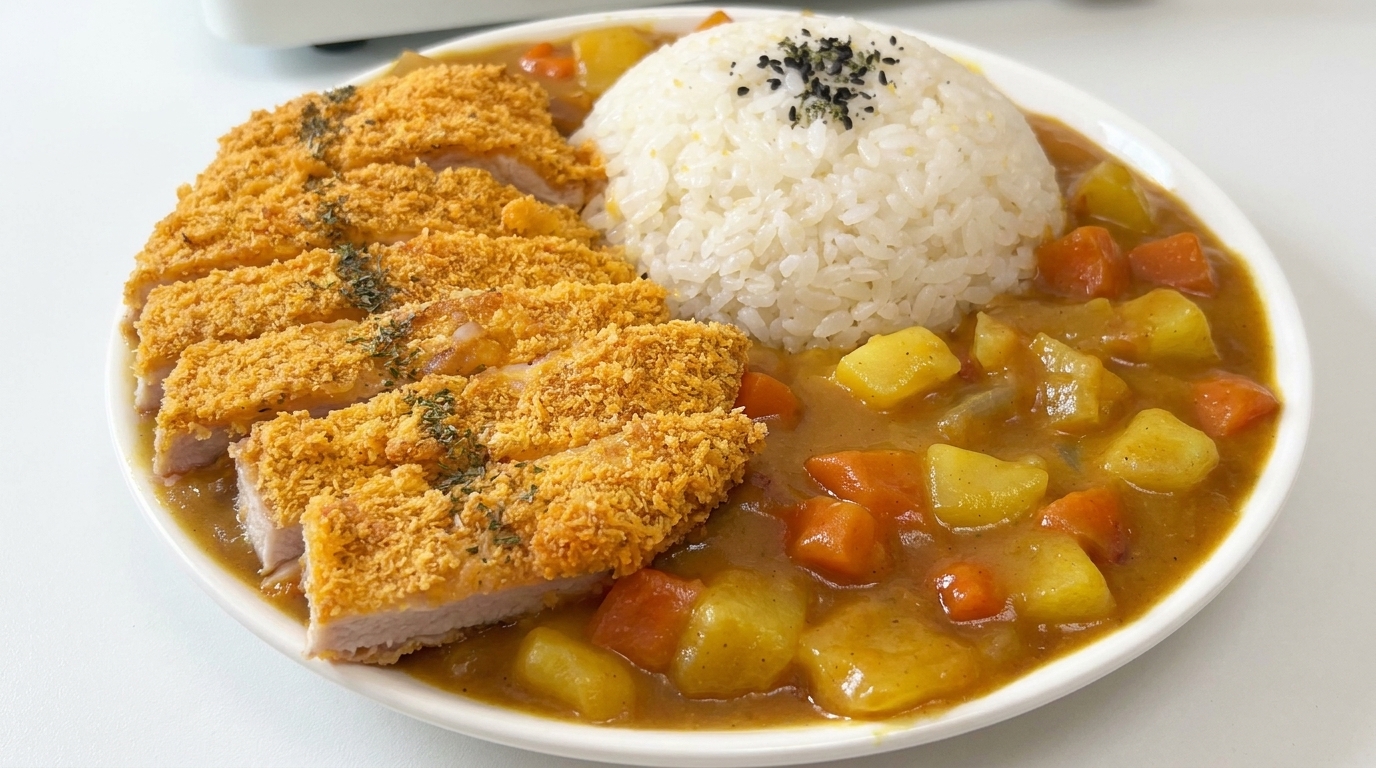 Poulet Katsu Curry Japonais et son Riz Vapeur