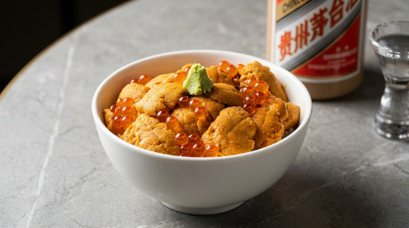 Bol de Riz à l'Oursin et aux Œufs de Saumon (Uni Ikura Don)