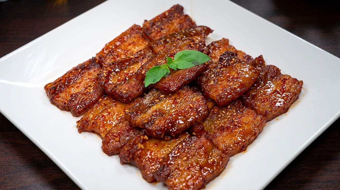 Poitrine de Porc Rôtie Façon Coréenne (Samgyeopsal-gui)