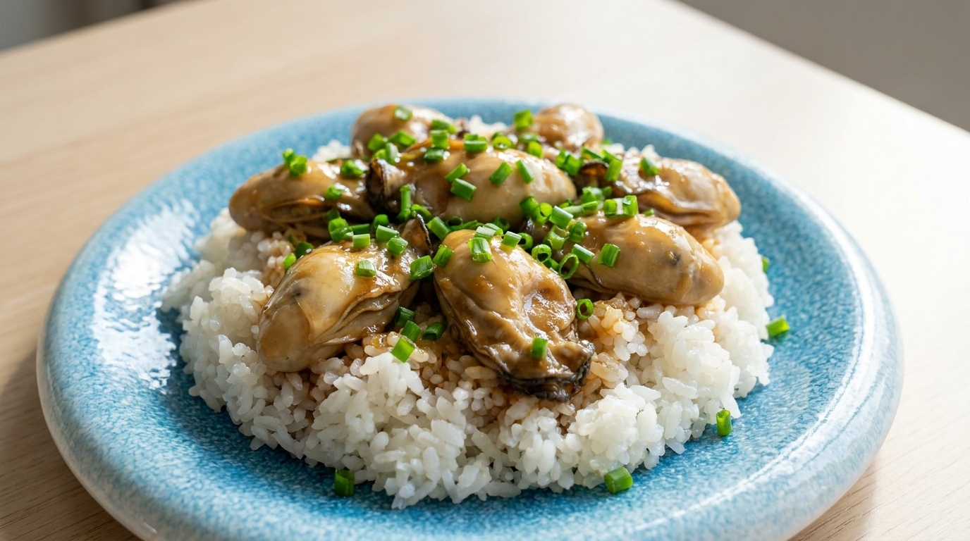 Bol de riz aux huîtres à la chinoise