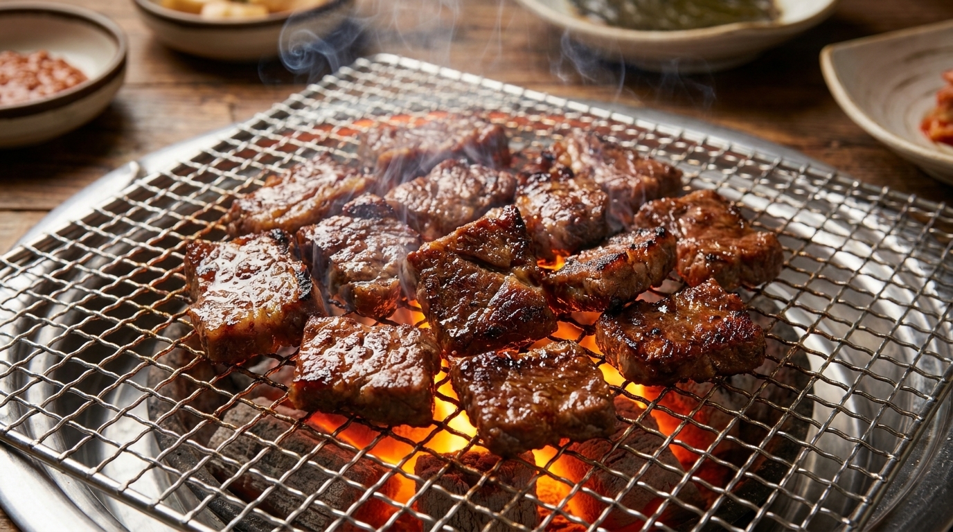 Authentique Galbi : Travers de Bœuf Grillés au Barbecue Coréen
