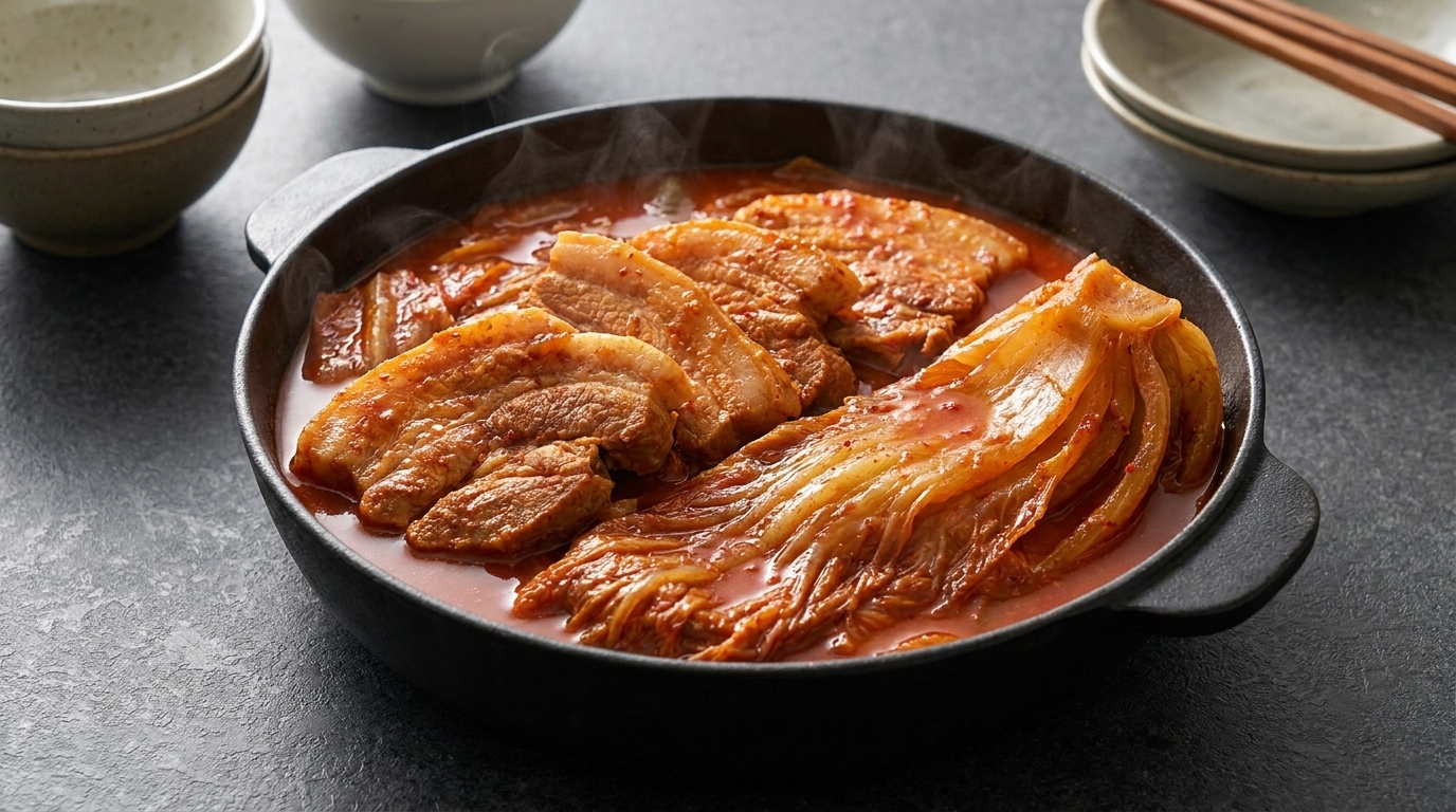 Kimchi Jjim à la Poitrine de Porc (Mukeunji Jjim)