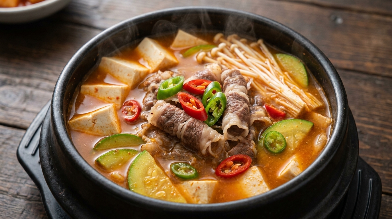 Doenjang-jjigae au bœuf : le ragoût coréen à la pâte de soja (faible en calories)