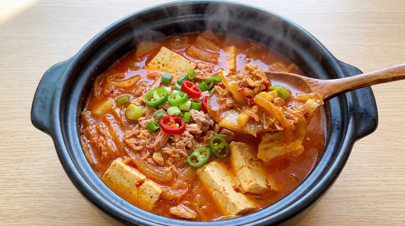 Soupe réconfortante au kimchi et au thon (Chamchi Kimchi Jjigae)
