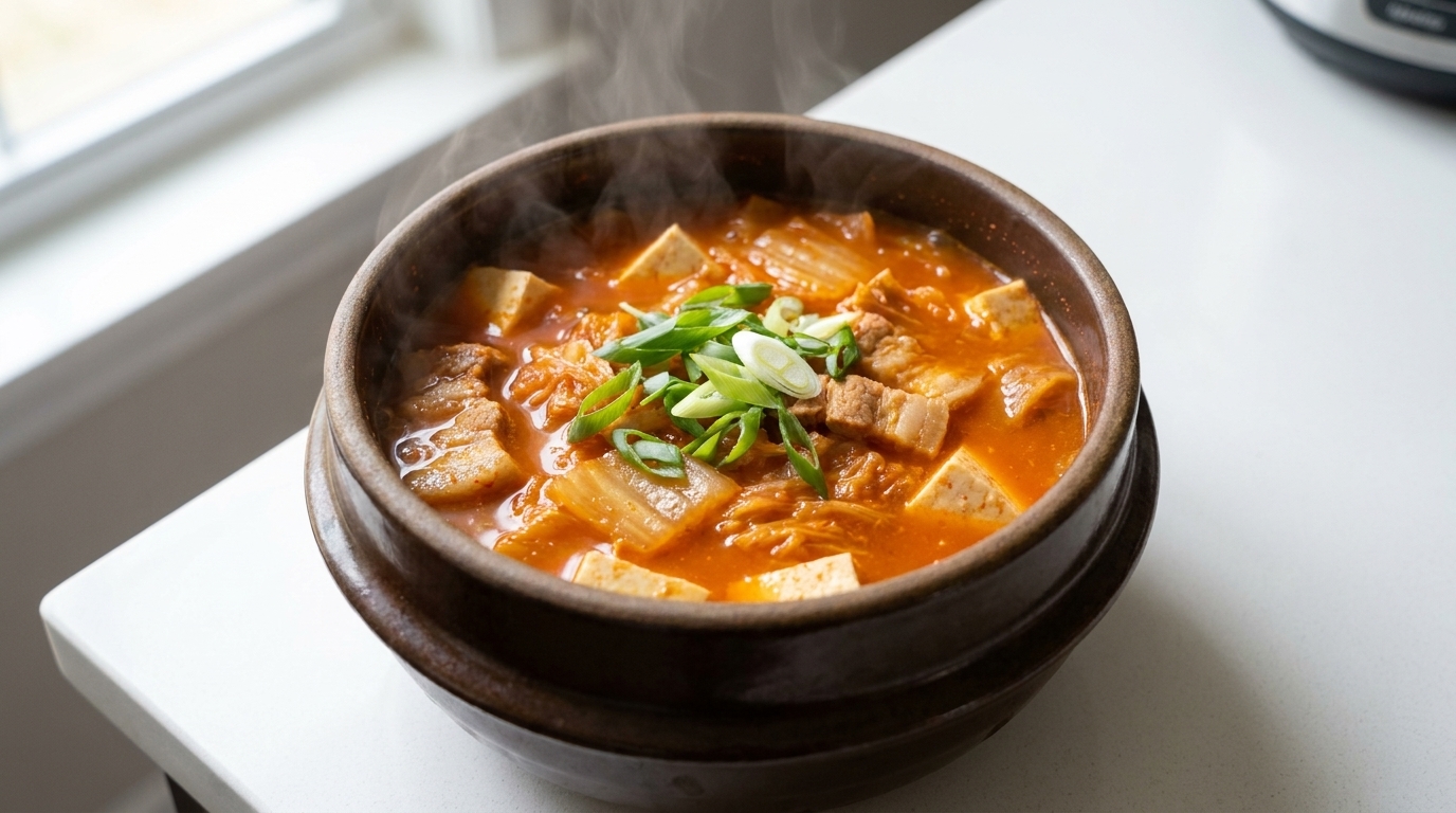 Kimchi Jjigae express aux tomates cerises