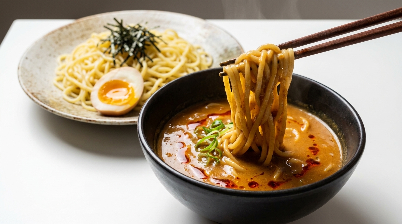 Tsukemen au Curry Japonais (Nouilles à tremper style Kyoto)