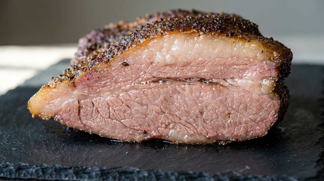 Poitrine de bœuf Wagyu fumée au four