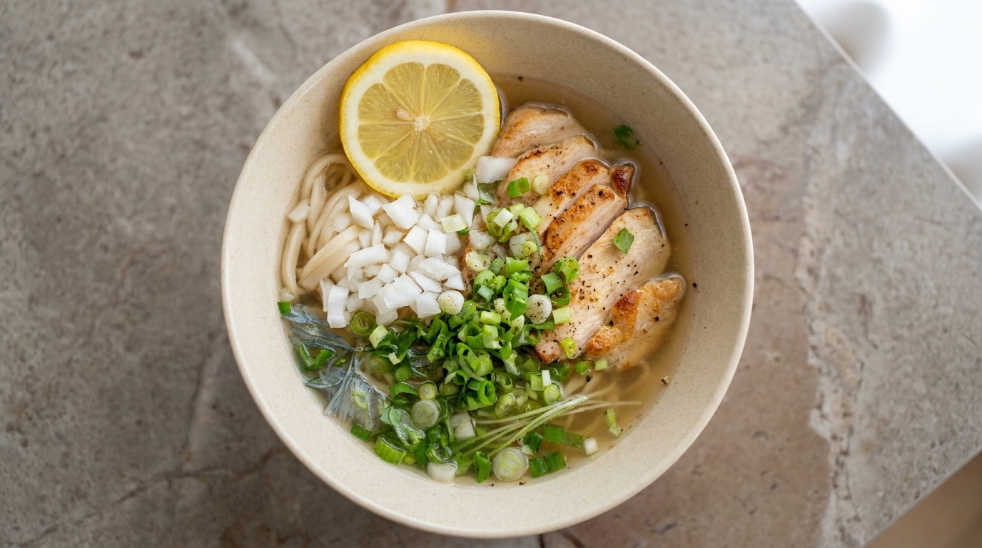 Oudons froids rafraîchissants au poulet et citron
