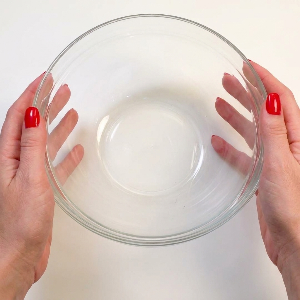 Quatre jaunes dœufs éclatants au fond dun bol en verre, prêts à être battus.