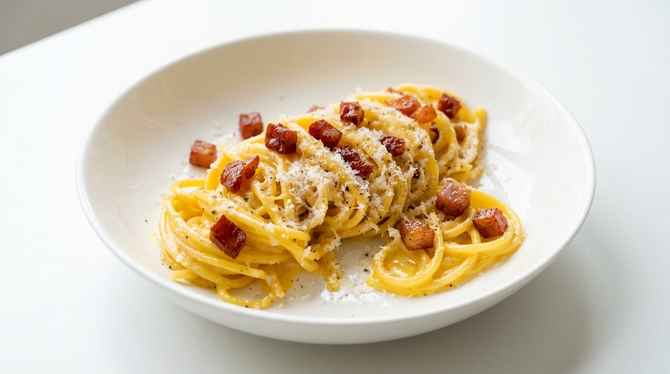 Carbonara classique au bacon en 10 minutes