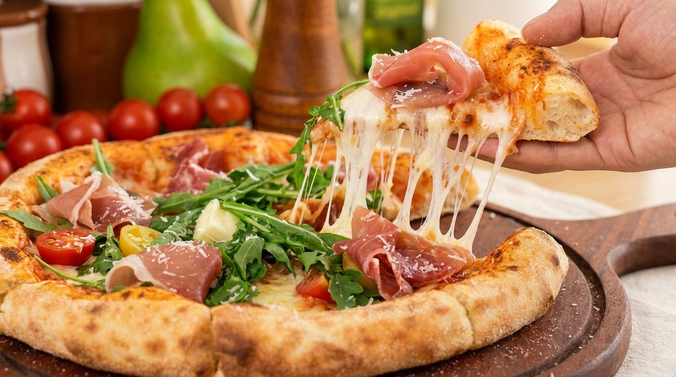 Pizza au Jambon de Parme et Roquette
