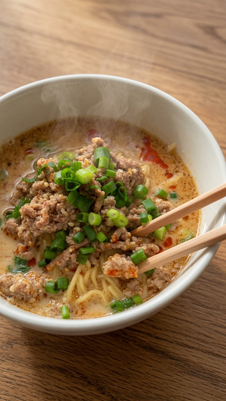 Tantanmen Japonais Crémeux et Facile en 5 Minutes