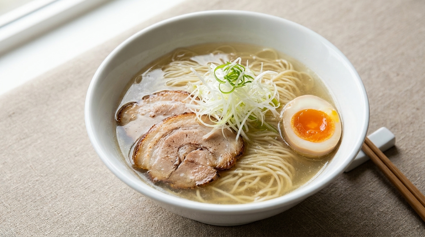 Authentique Shio Ramen (Ramen japonais au sel)