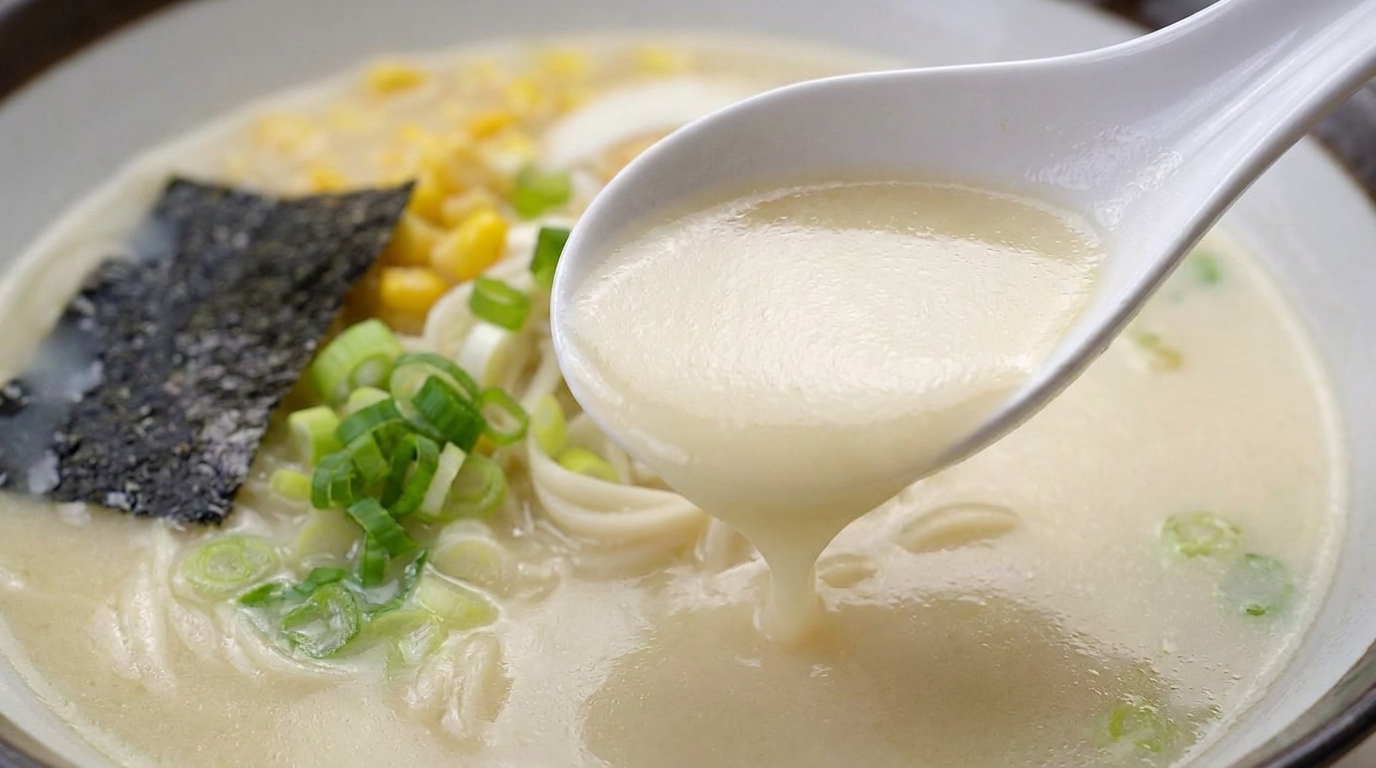 Ramen riche au bouillon de poulet blanc