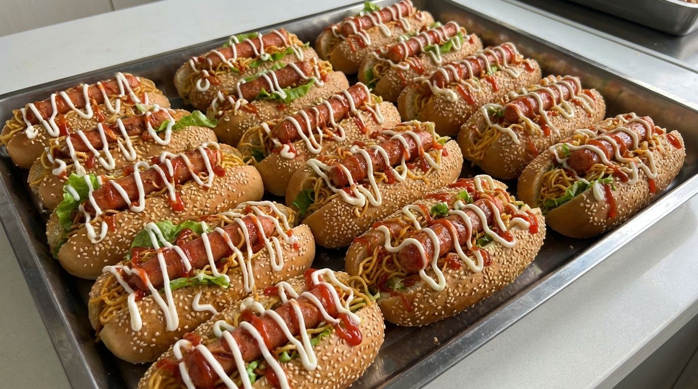 Hot-dogs façon nouilles Buldak
