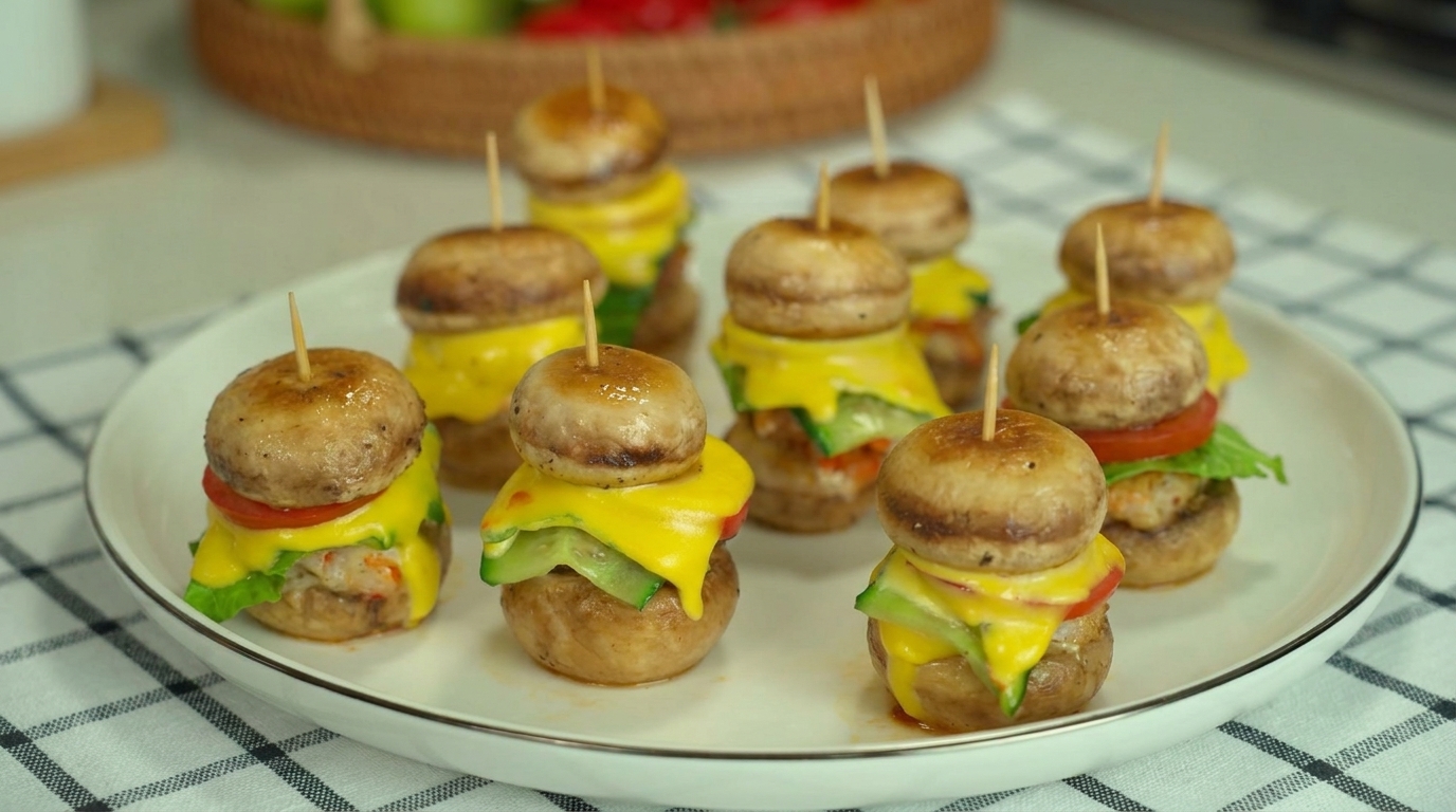 Mini Burgers de Champignons Juteux