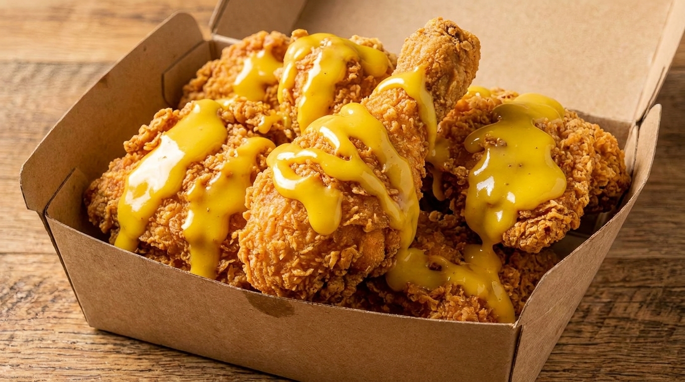 Poulet Frit à la Moutarde et au Miel