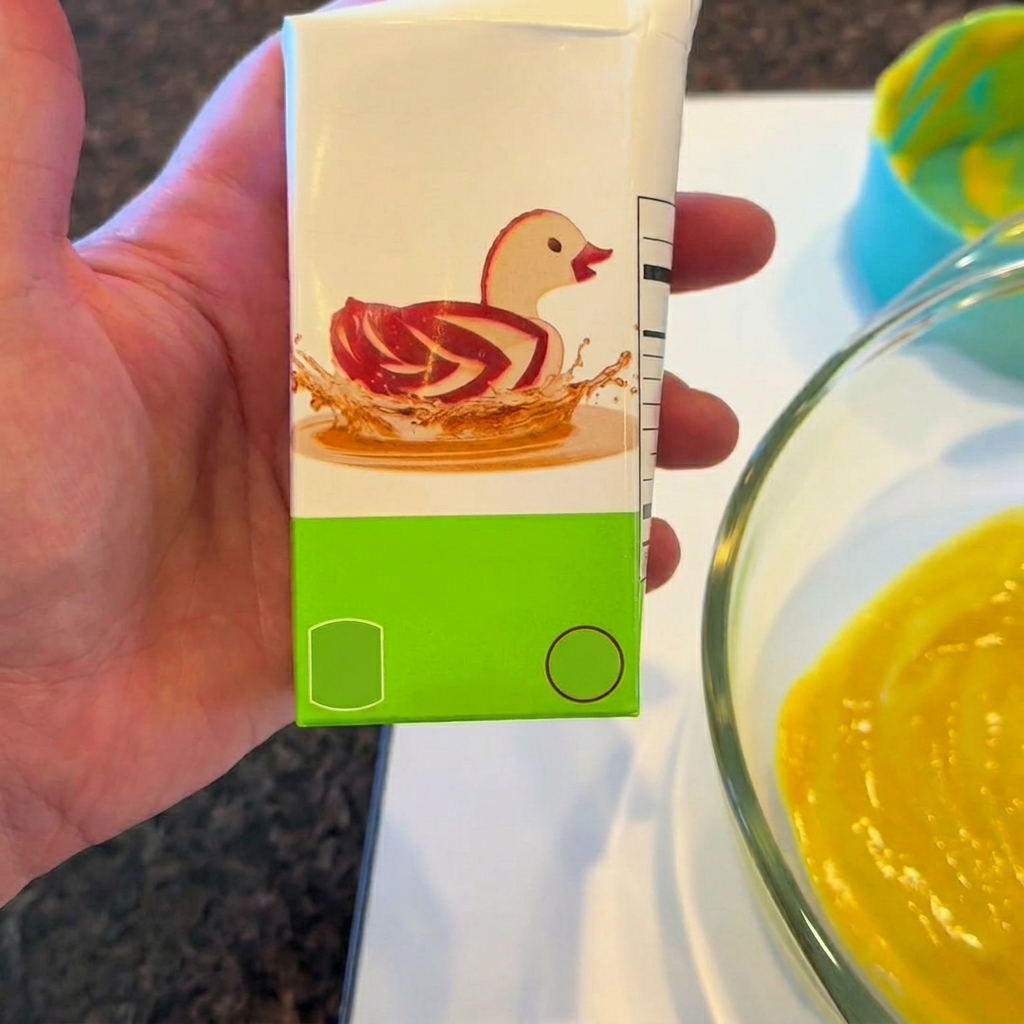 Un bol en verre contenant un mélange de sauce jaune vif en train dêtre mélangé avec un fouet.