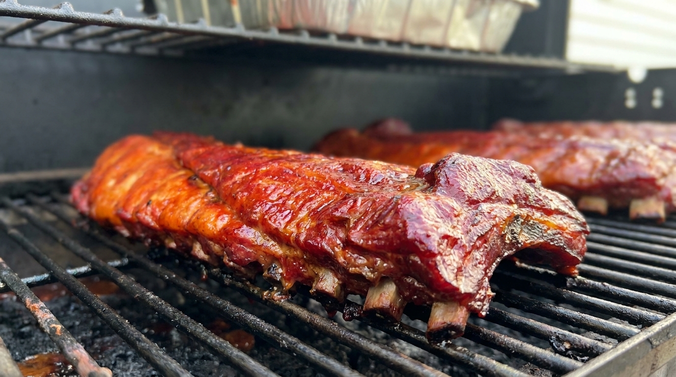 Travers de porc fumés façon barbecue américain