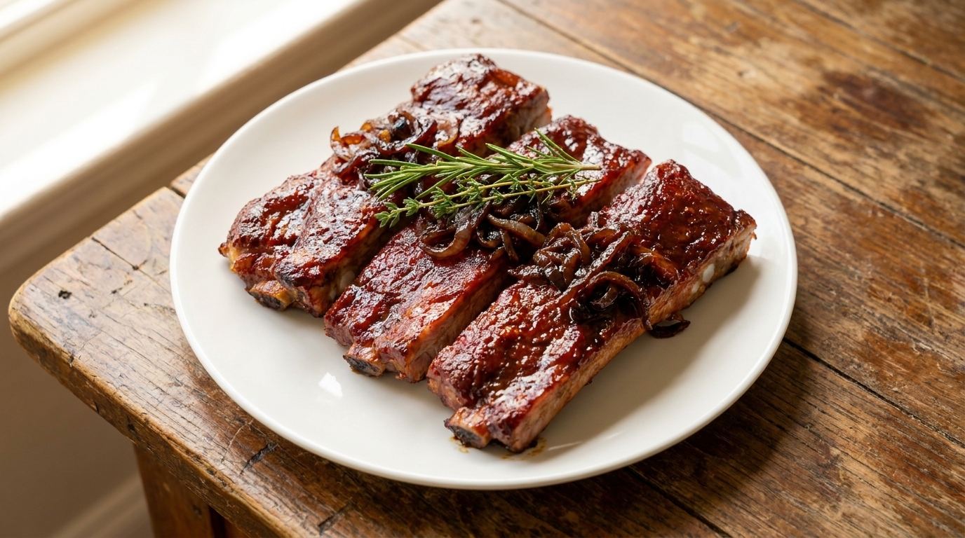 Travers de porc façon barbecue américain