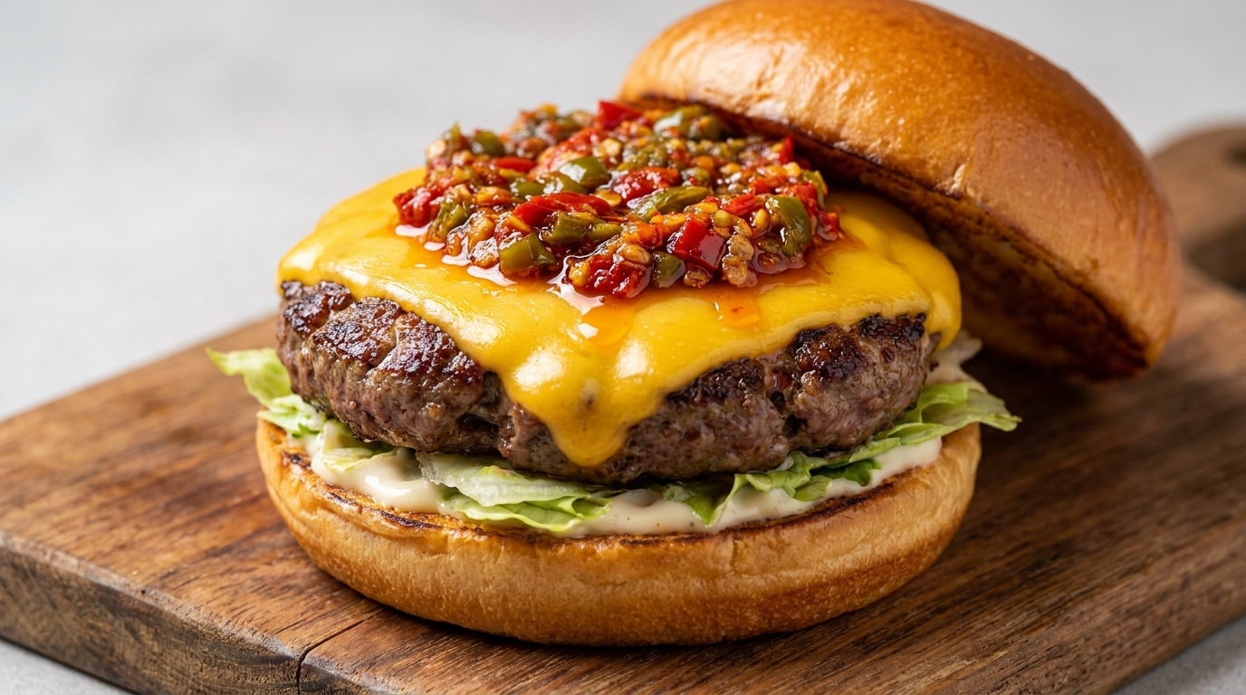 Sauce Burger Épicée aux Piments Fumés