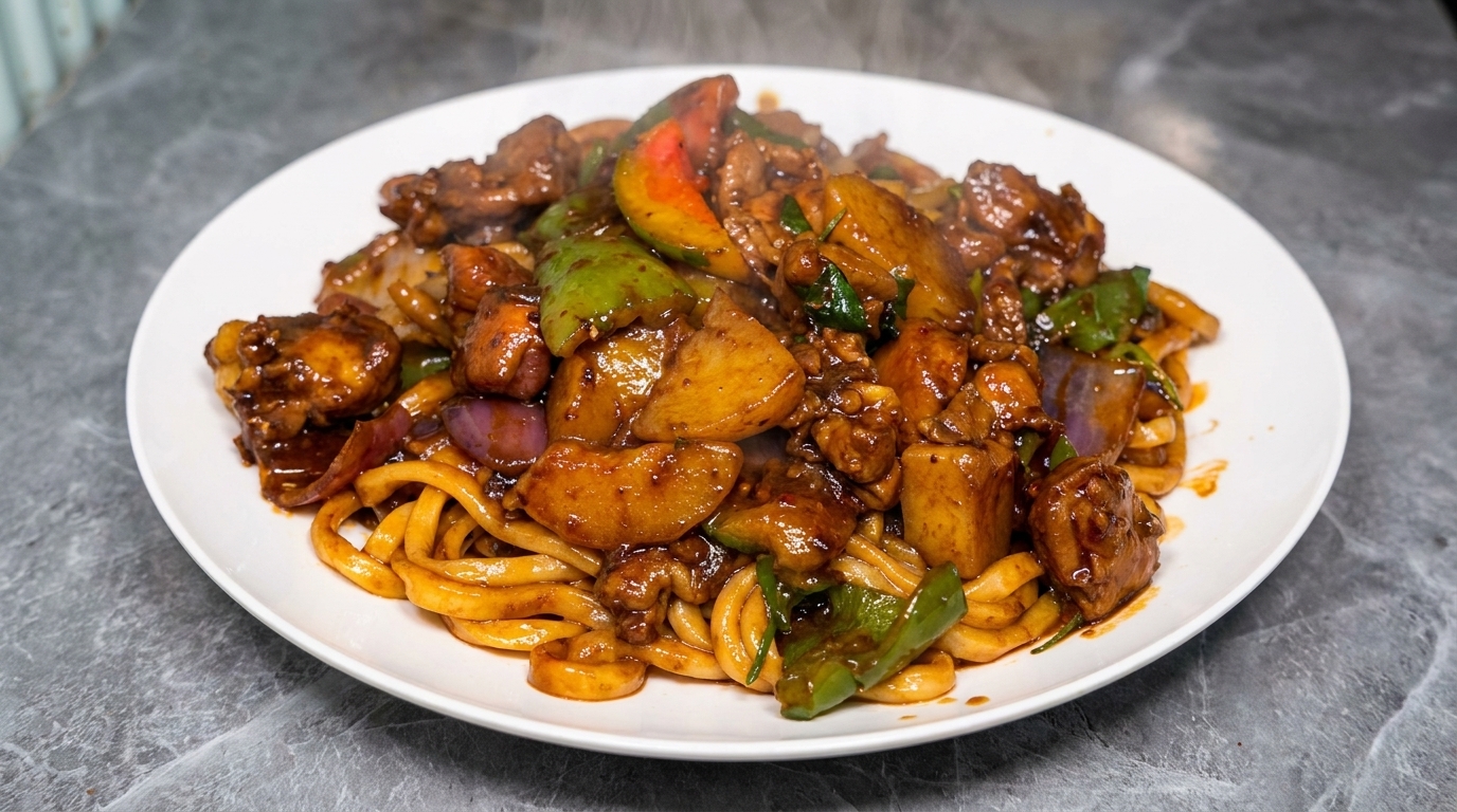 Nouilles sautées épicées au poulet
