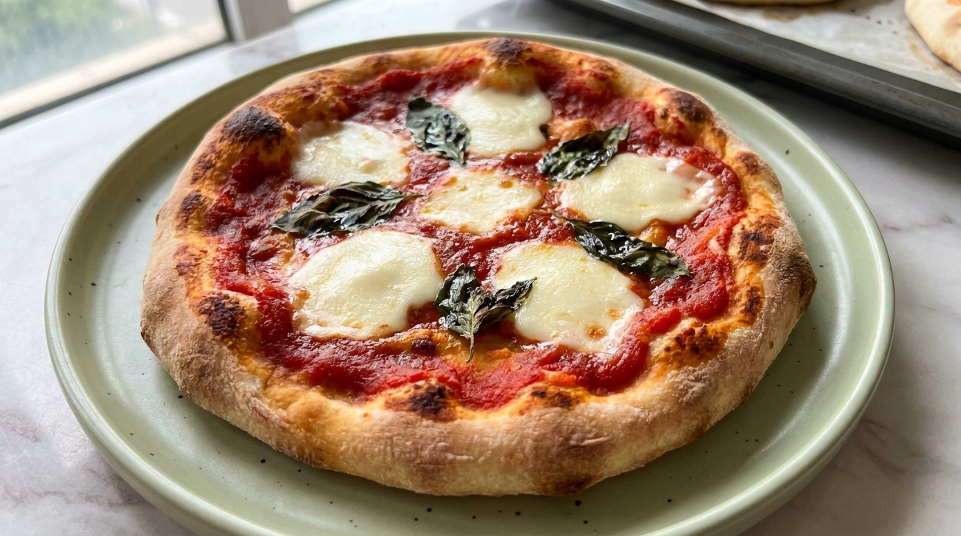 Pizza Margherita Rapide Sans Pétrissage