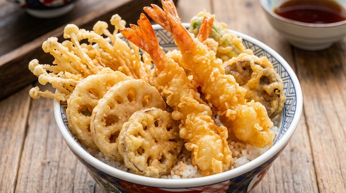 Tendon classique (Bol de riz au tempura)