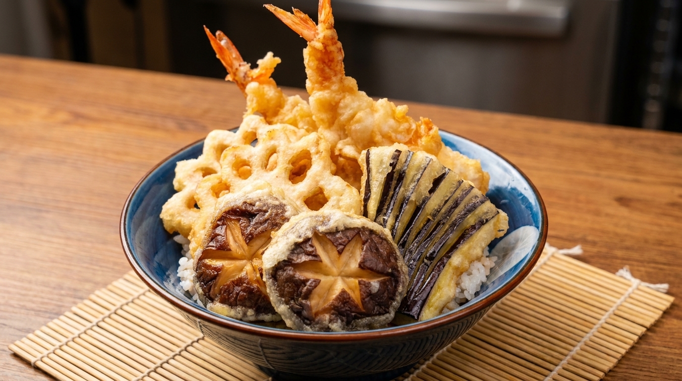 Bol de Riz Tempura Japonais (Tendon)