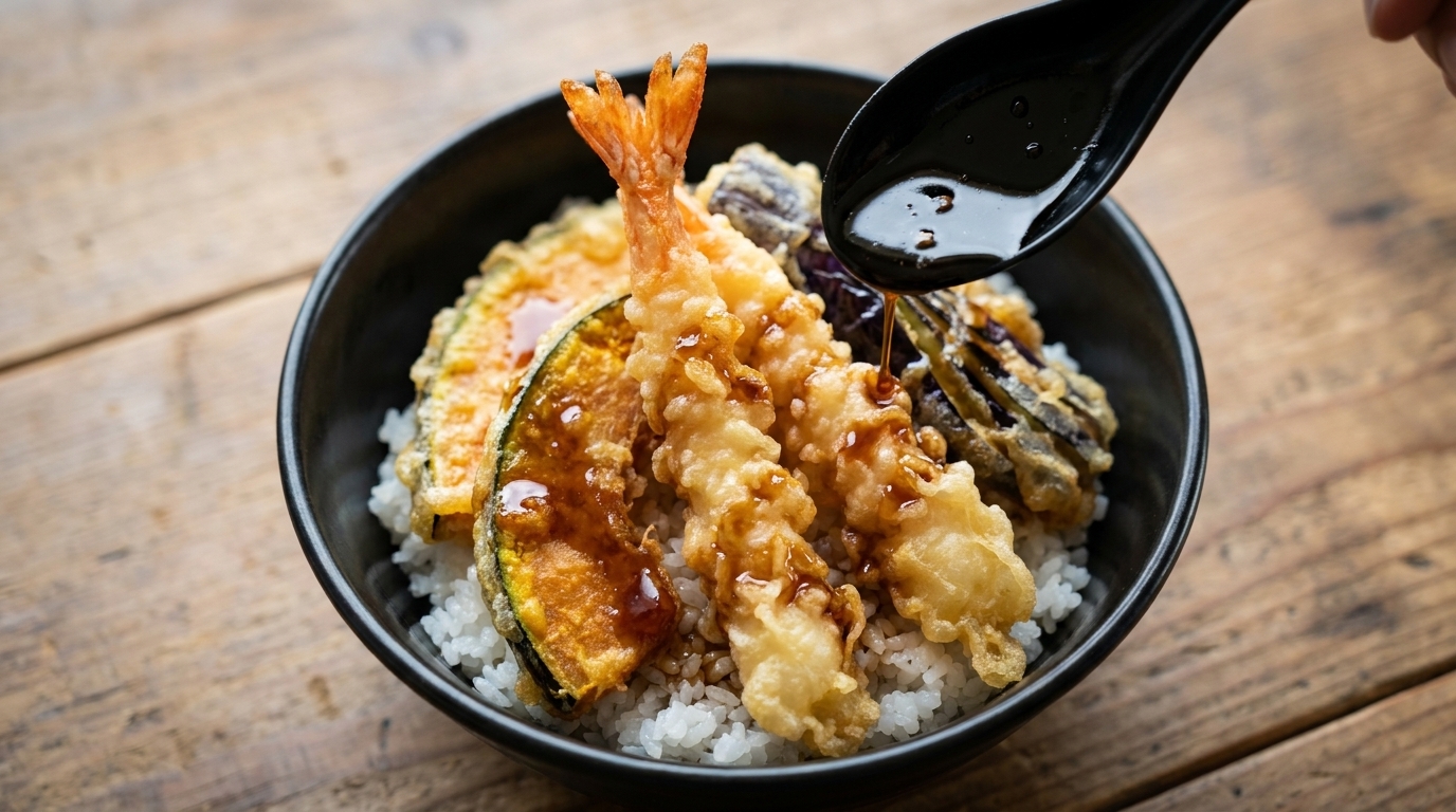 Tempura Don (Ten-don) japonais classique