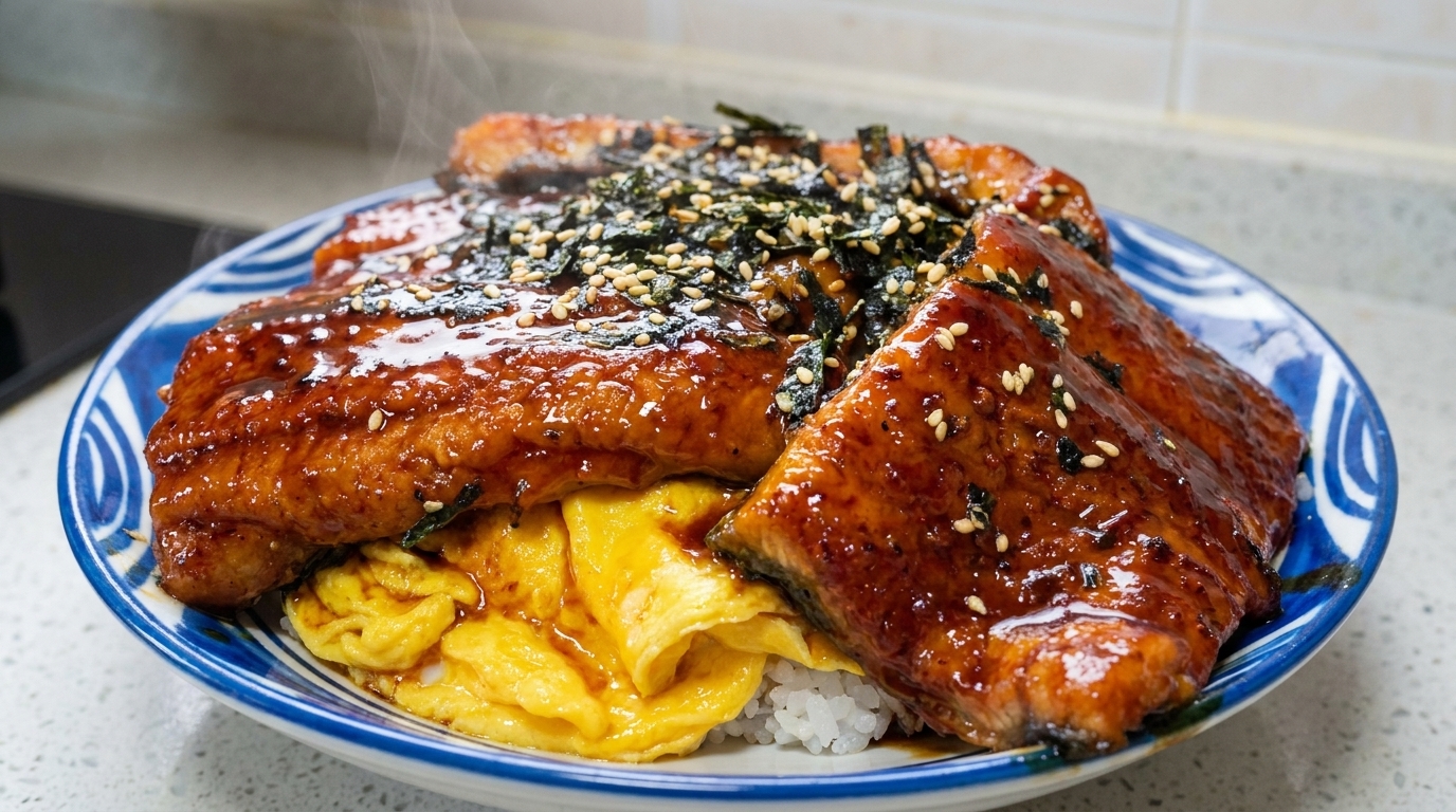 Bol de riz à l'anguille grillée (Unagi Don) facile