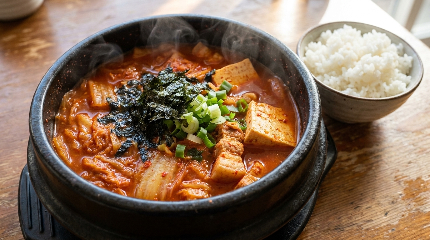 Kimchi Jjigae Épicé (Ragoût de Kimchi Coréen)