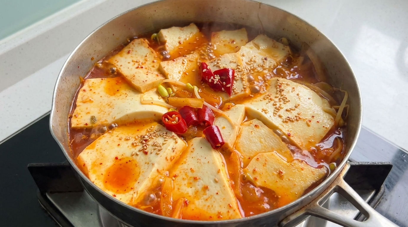 Soupe Coréenne Rapide au Kimchi et Tofu (Style Kimchi-jjigae)